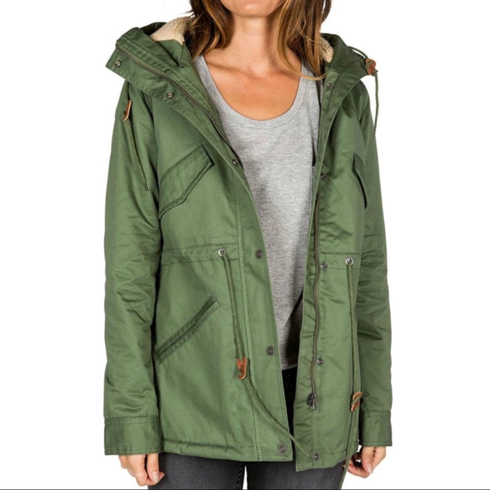 NWT Element sherpa-lined army coat